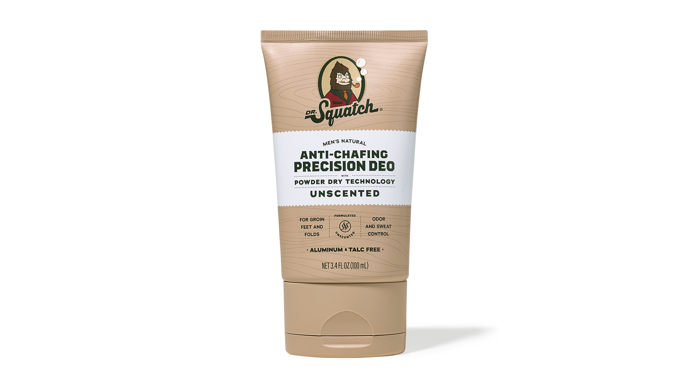 Dr. Squatch Unscented Precision Deo deodorant packaging